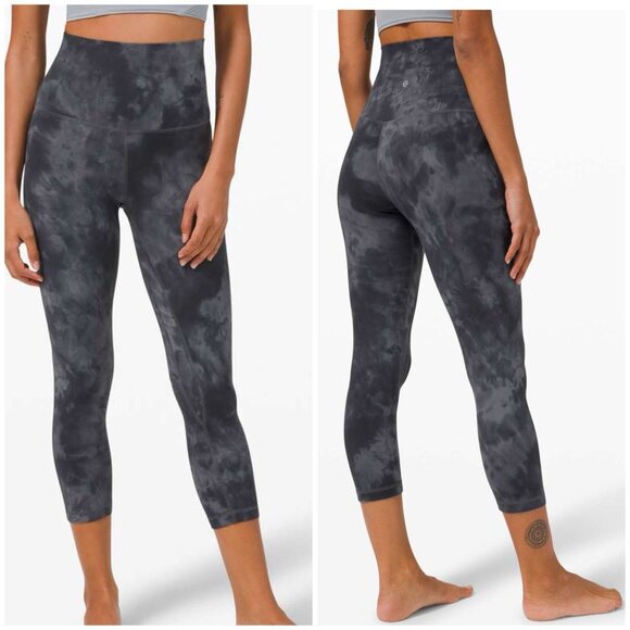 Lululemon Align High-Rise Crop *21" *Diamond Dye Gray Leggings 2 XS - Picture 1 of 8